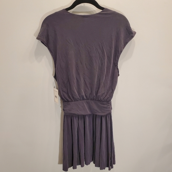 NWT Free People Cupro Criss Cross Front Mini Dress Black Size XS - Picture 3 of 5